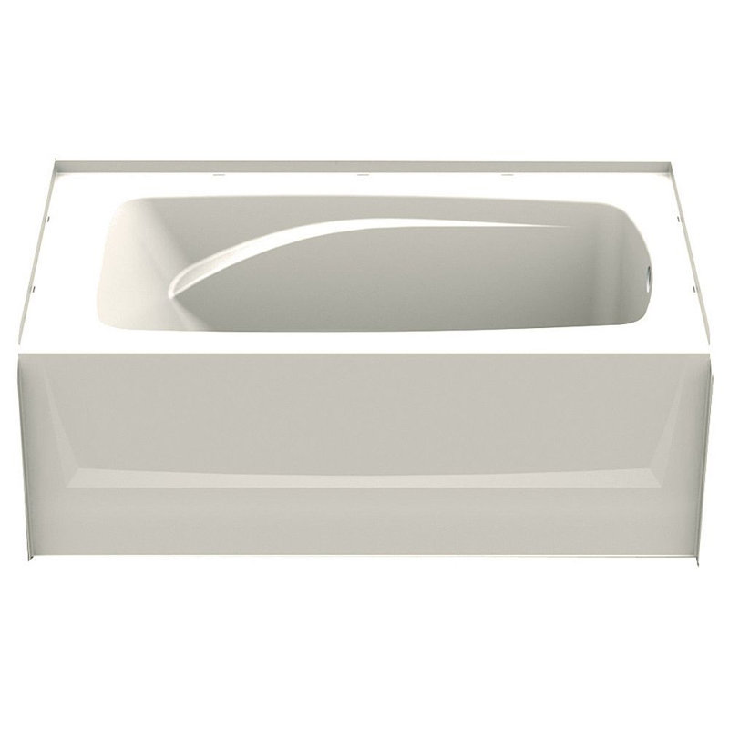 60'' x 37.25'' Soaking Composite Bathtub, Left, Biscuit