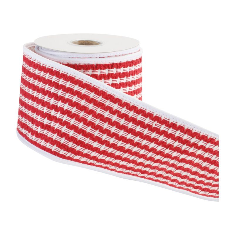Ruban de coton tissé à rayures tissées 4 po x 5 po