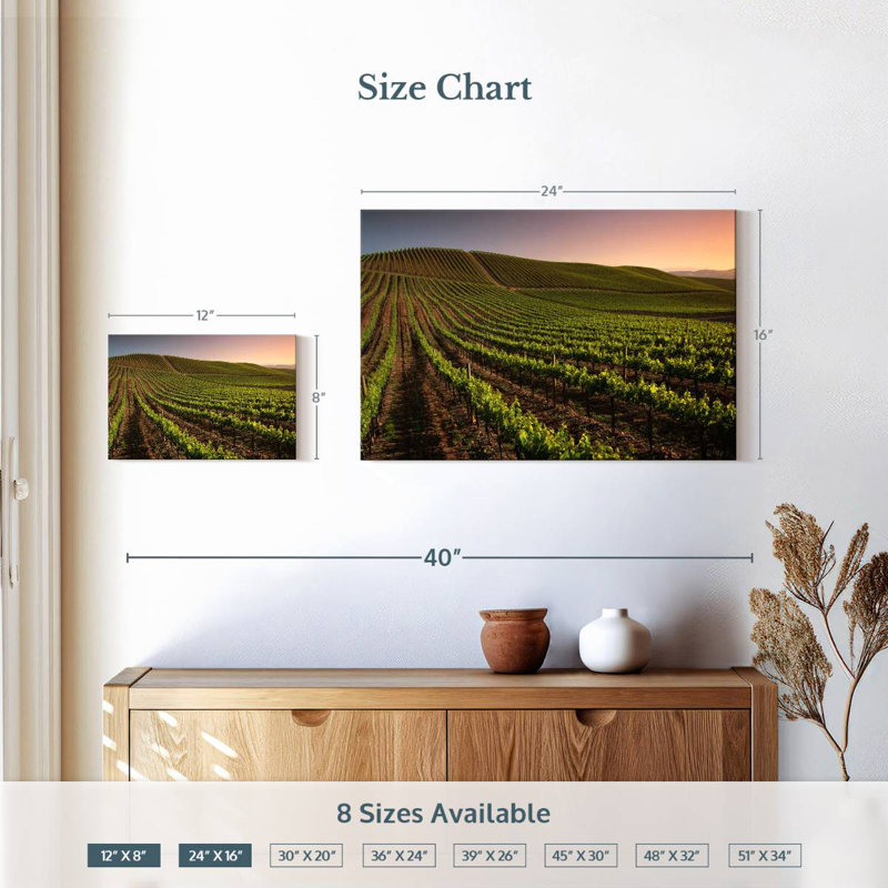 Alvord Carneros Winery, H 16 po x l 24 po