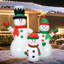 Gonflable familial bonhomme de neige