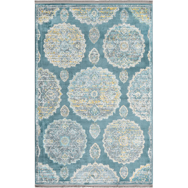 Oriental Indoor Rug, Rectangle 5'5" x 8'