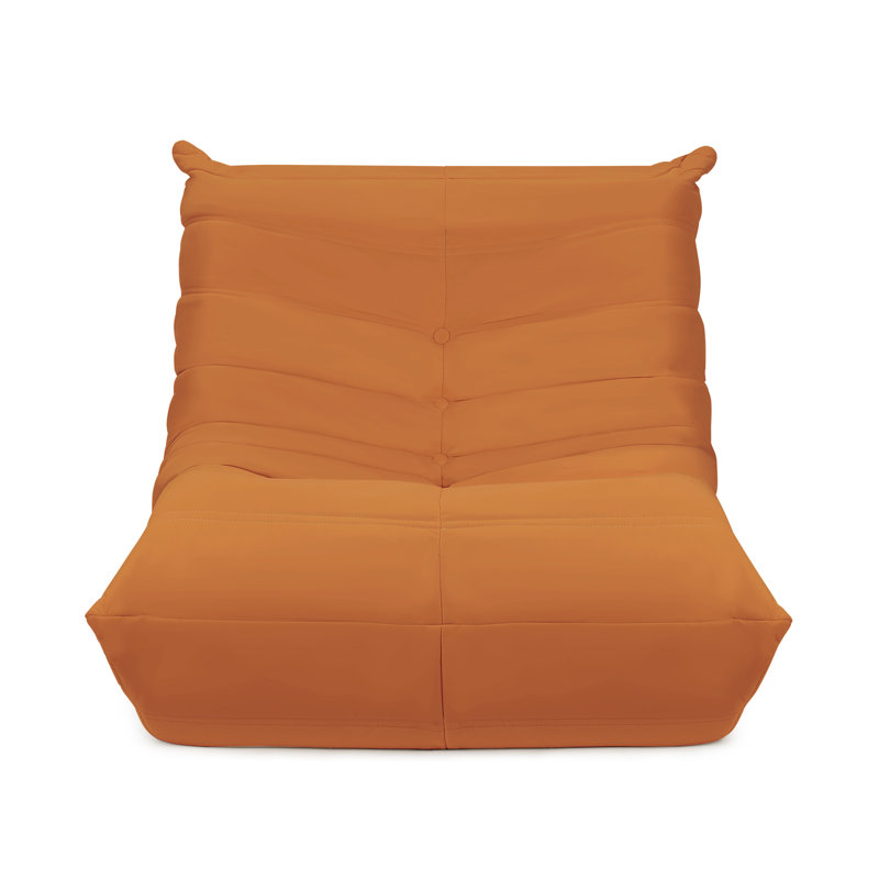 Canapé chenille - gris, Orange
