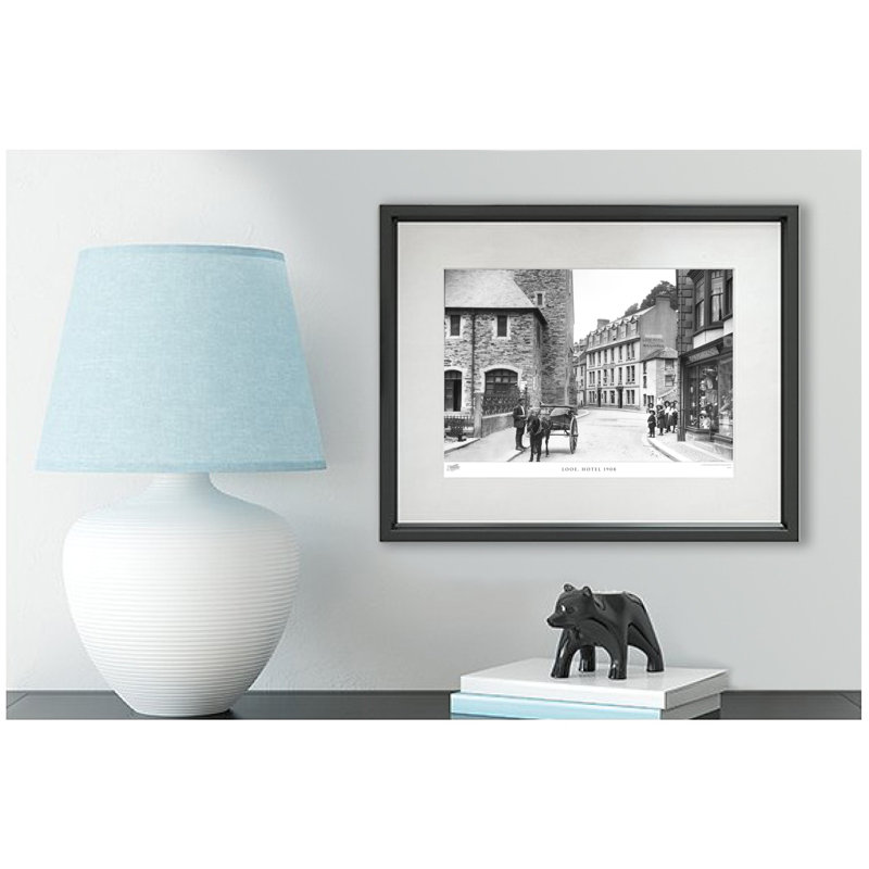 Looe, Hotel 1908 - Single Picture Frame Print, 28cm H x 36cm W x 2.3cm D