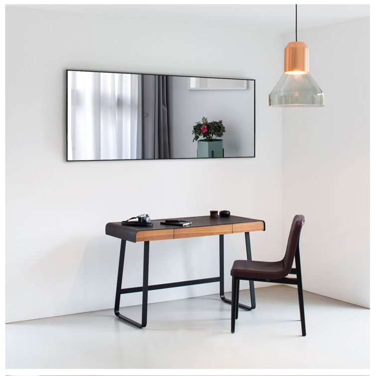 Newtown Modern & Contemporary Accent Mirror Zipcode Design Finish: Silver, Size: 38 x 26