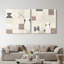 Boho Tiles Set Abstract Canvas Print by Oliver Gal, Black Frame, 12 x 12-1650679816-1650679827