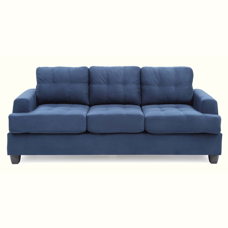 79 po Canapé rembourré 79 po Canapé moderne Canapé convertible Canapé confortable, Microfibre bleu marine