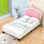 Upholstered Platform Bed With Crown Headboard-1231450793-1261383161
