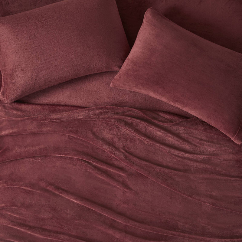 Soft Bedding Sets, Twin Duvet Cover +  3 Additional Pieces, Burgundy