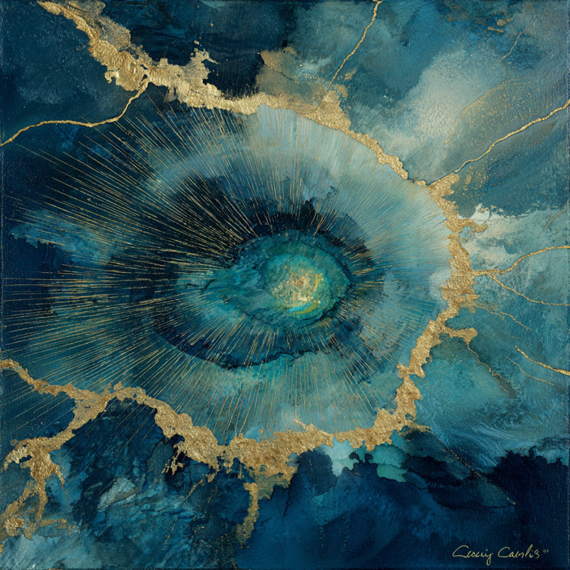 Ethereal Vortex Wrapped Canvas Wall Art