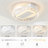 20" Led Bladeless Ceiling Fan Light With Remote Control – Modern Flush Mount Ceiling Lamp With Air Circulation And Adjustable Brightness For Living Room, Dining Room Bedroom