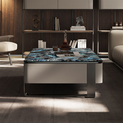 Table basse Luxury-lite rectangulaire en marbre