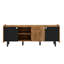 Meuble télé Mid-Century moderne avec armoires de rangement et tablette ouverte-1942245142