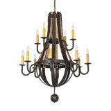 Barrel Stave 12 - Light Chandelier