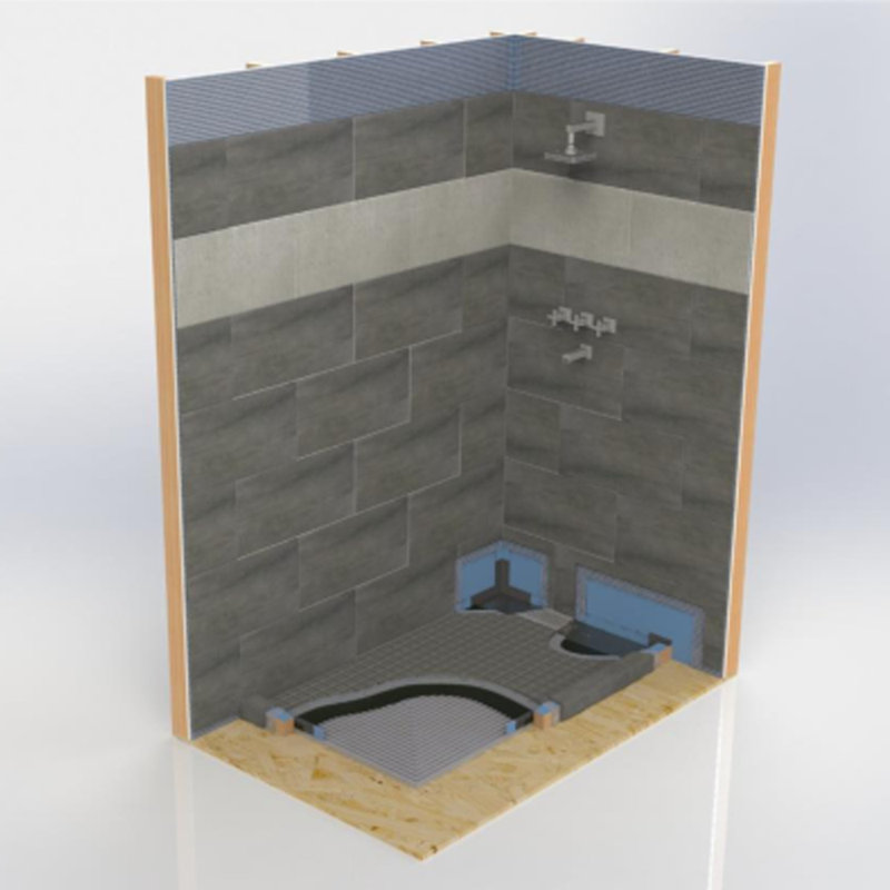 Base de douche l 48 po x p 32 po