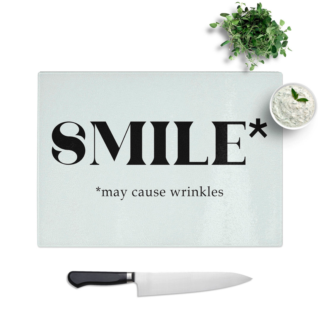 Smile Typography Chopping Board