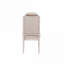 Ensemble de 2 chaises d'appoint latérales en tissu de hauteur standard, dossier haut capitonné à finition dorée pour la salle à manger
