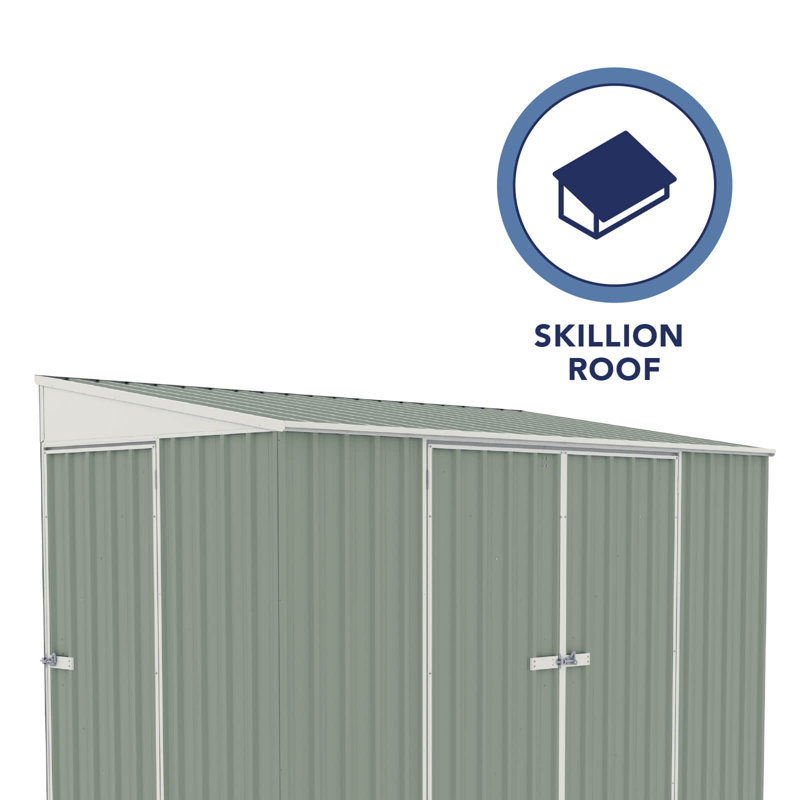 Durango 10' x 5' Pale Eucalypt Galvanized Steel Bike Shed