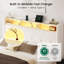 Lit tapissier avec tête de lit avec base de lit plateforme très grand avec tiroirs de rangement et DEL, blanc-279622067