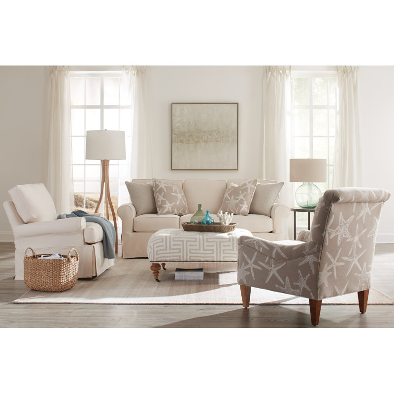 Nantucket Sofa, White Cotton Blend