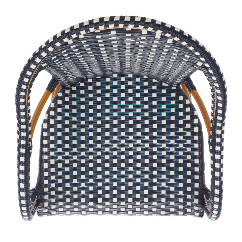 Tabouret de bar Popplewell, Bleu marine / blanc, 29.5" H x 22.5" W x 25.5" D
