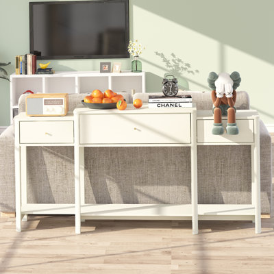 Olvie 63'' Retro Console Table with Drawer