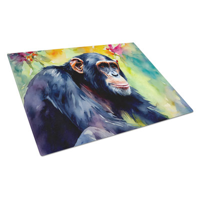 Chimpanzee Glass Cutting Board Large