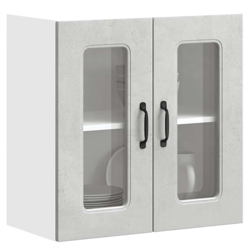 Armoire murale vidaXL, H 23,62 po x l 23,62 po x P 12,20 po, Gris béton