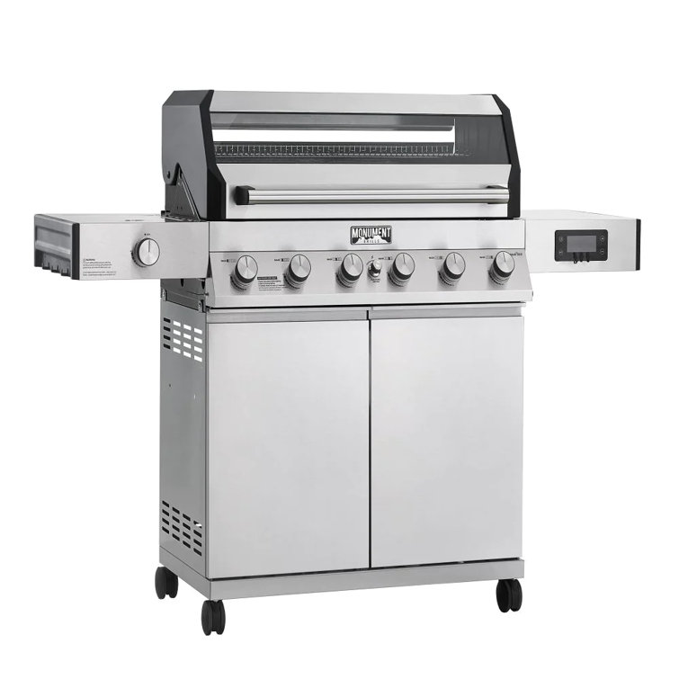 Monument Grills Smart Denali D605, 6 - Burner Stainless Natural/Liquid Propane 84000 BTU Clearview