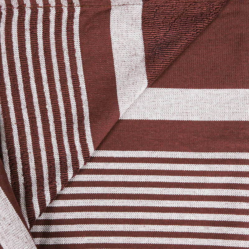 Nicola Spring - Deluxe Turkish Cotton Bath Towels - 162 x 90cm, Burgundy/Aqua