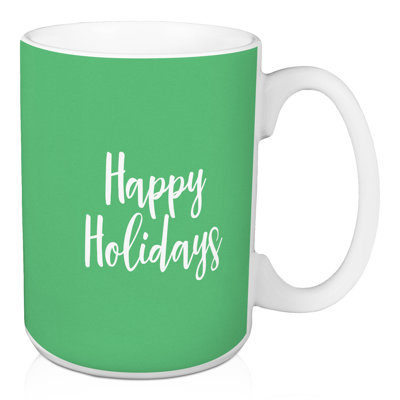 Grande tasse à café joyeuse fêtes Hansel