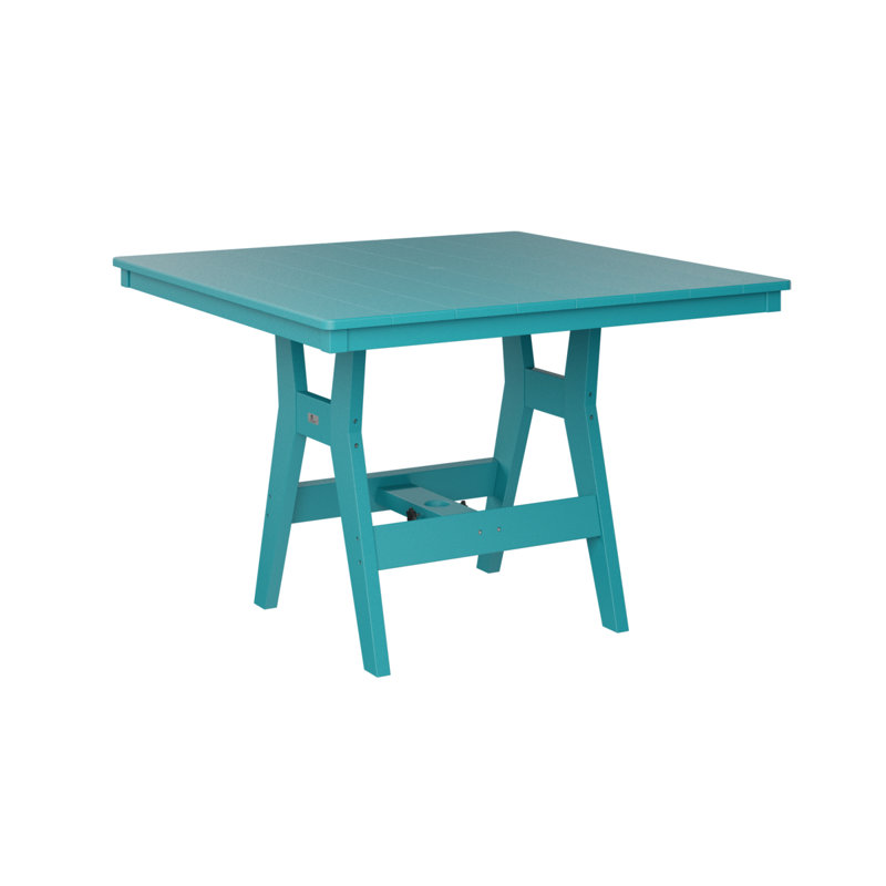 Harbor Outdoor Square Dining Table, Aruba Blue