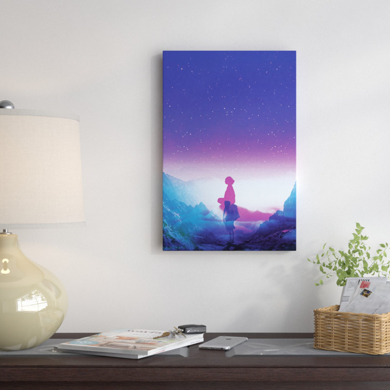 Star Series Wonder, Never Cease! par Stoian Hitrov - reproduction d'art sur toile tendue, H 24 po x l 16 po x P 1 po, Blanc