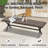 6 Pieces Rectangular Patio Outdoor Dining Sets with Cushion