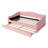 Pink Upholstered Daybed With Slidable Trundle Bed And Functional Illumination Twin Size In-1419997233-1419997231