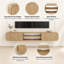 Meuble télé mural de 63 pouces avec panneaux cannelés et rangement ouvert-382400934