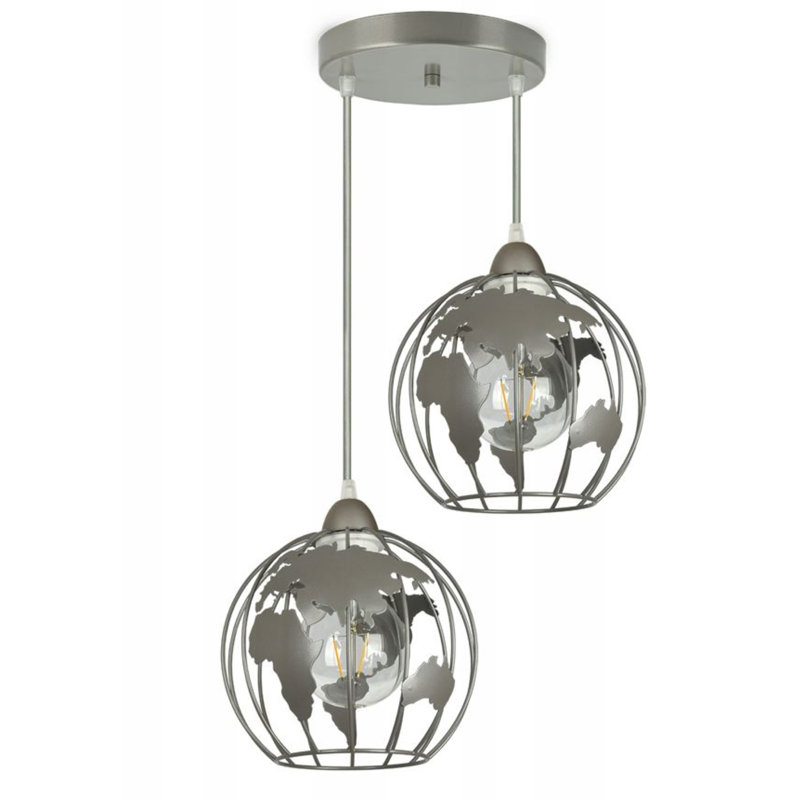 Hourani 2 - Light Sphere Pendant, Grey/Brown/Blue, Grey/Brown/Blue