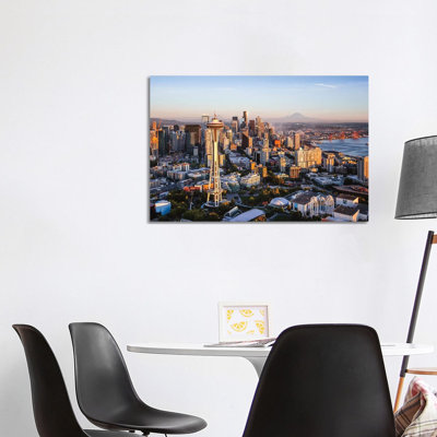 Space Needle And Skyline, Seattle by Matteo Colombo - Wrapped Canvas Print
