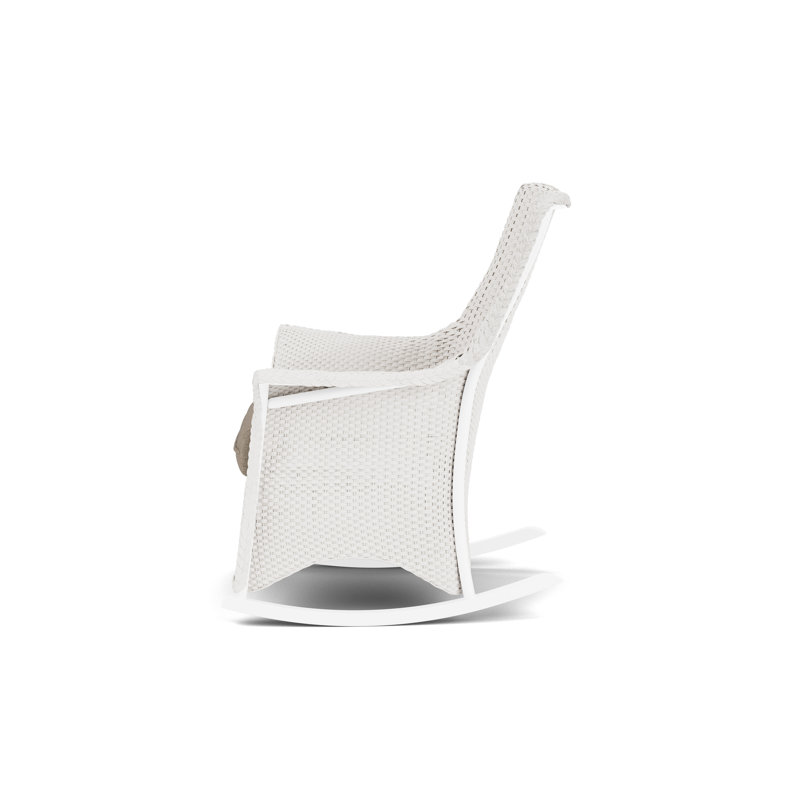 Mandalay Outdoor Rocker Chair, White, Demo Oatmeal