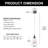 1 - Light Single Pendant Lighting With Clear Glass Shade