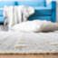 Tapis marocain en laine / coton tissé à plat marocain noir / ivoire-1743764697