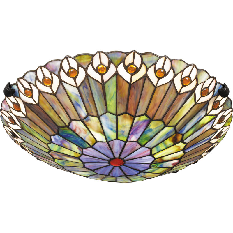 Alekya Glass Semi Flush Mount