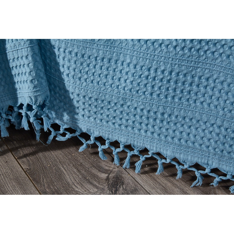 Couvre-lit / couvre-lit 100% coton Damaris, Bleu