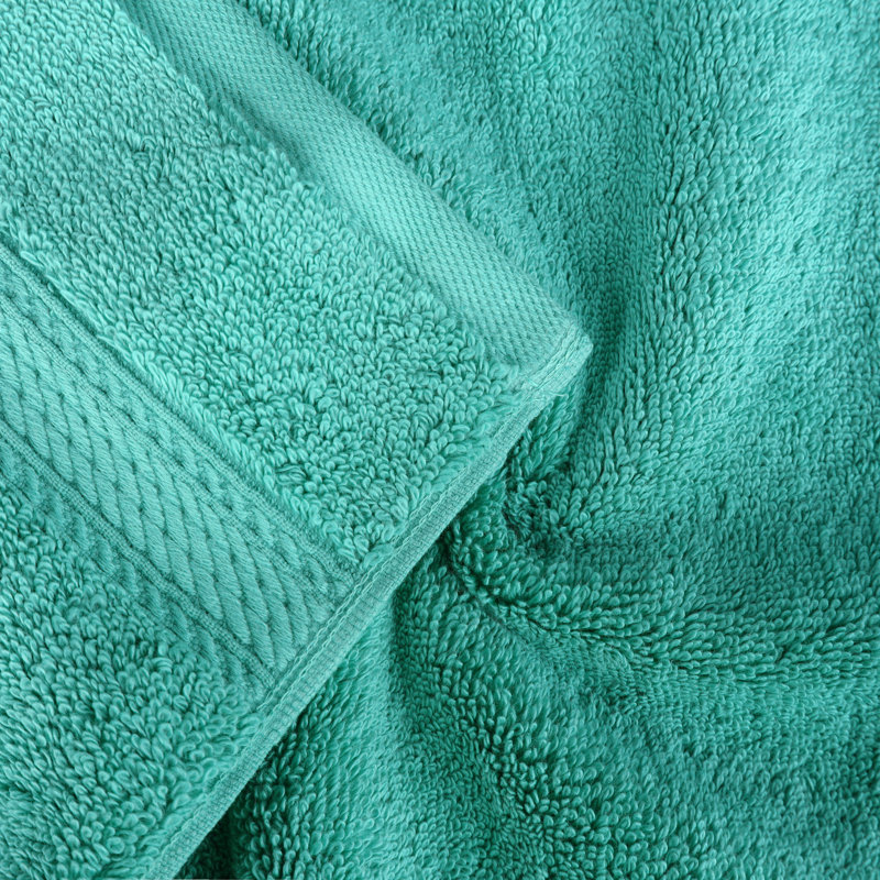Egyptian Cotton Plush Heavyweight Absorbent 9 Piece Bathroom Towel Set, Turquoise