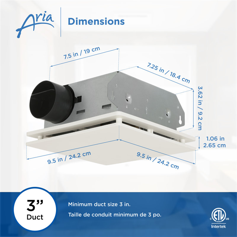 Ventilateur de salle de bain mural Aria