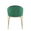 Chaise rembourrée avec accoudoirs (ensemble de 2)