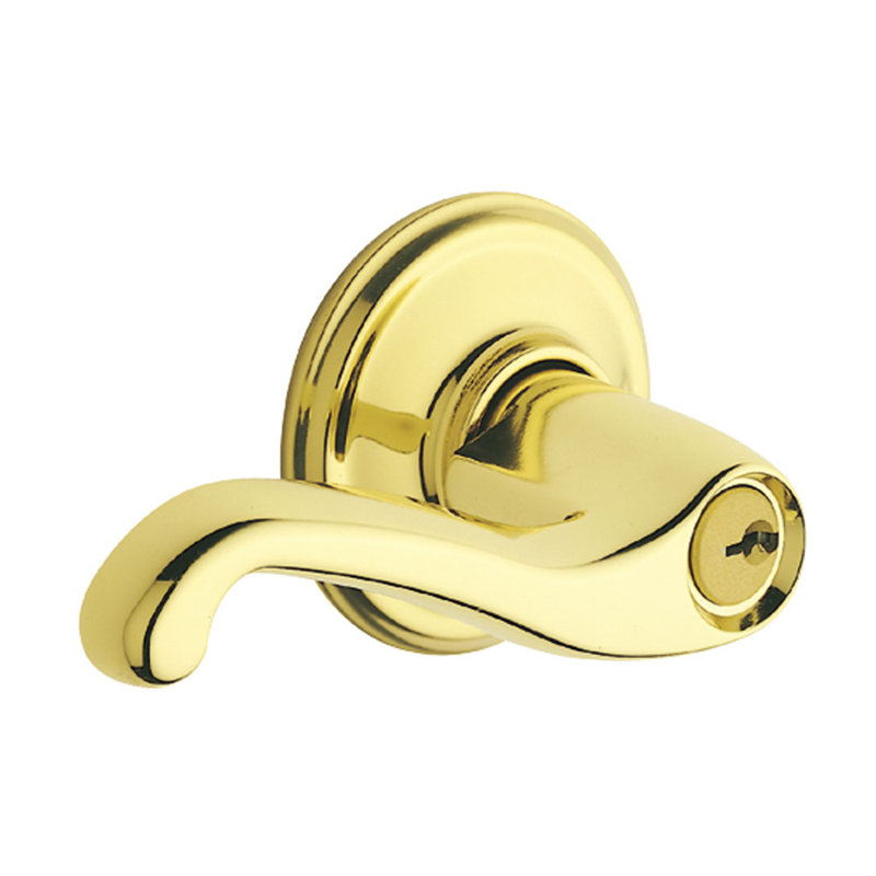 Flair Schlage Antique Brass Steel Keyed Entry, Bright Chrome