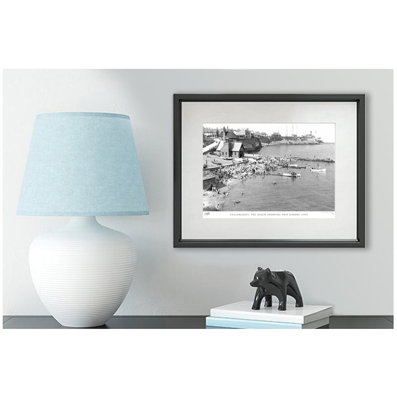 Cullercoats, The Beach Showing Ship Ashore C1955 by Francis Frith - Single Picture Frame Print, 60cm H x 80cm W x 2.3cm D