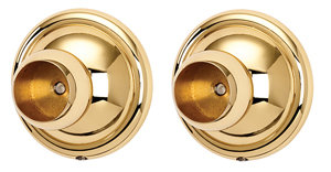 Yale Shower Rod Brackets, Polished Brass