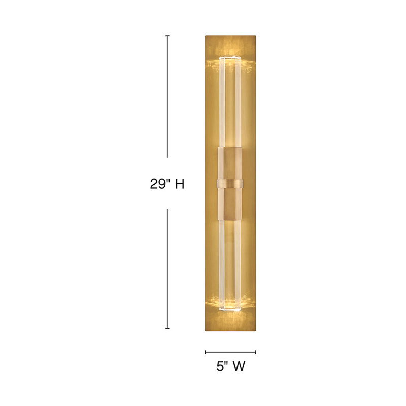 Cecily 2 - Light Dimmable Heritage Brass Flush Mounted Sconce
