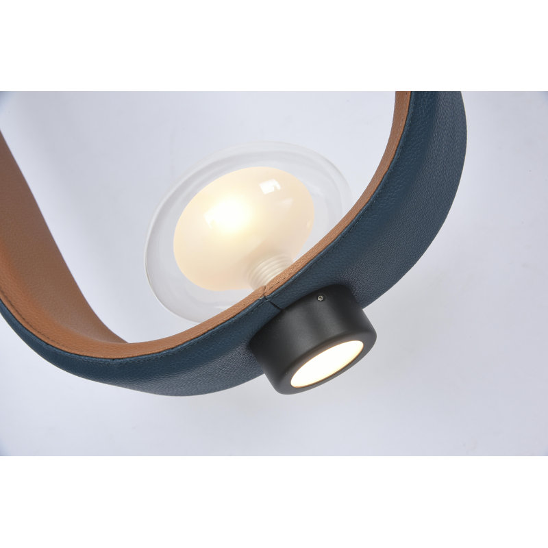 Luminaire suspendu en métal 1 - brun clair et bleu Landgraf